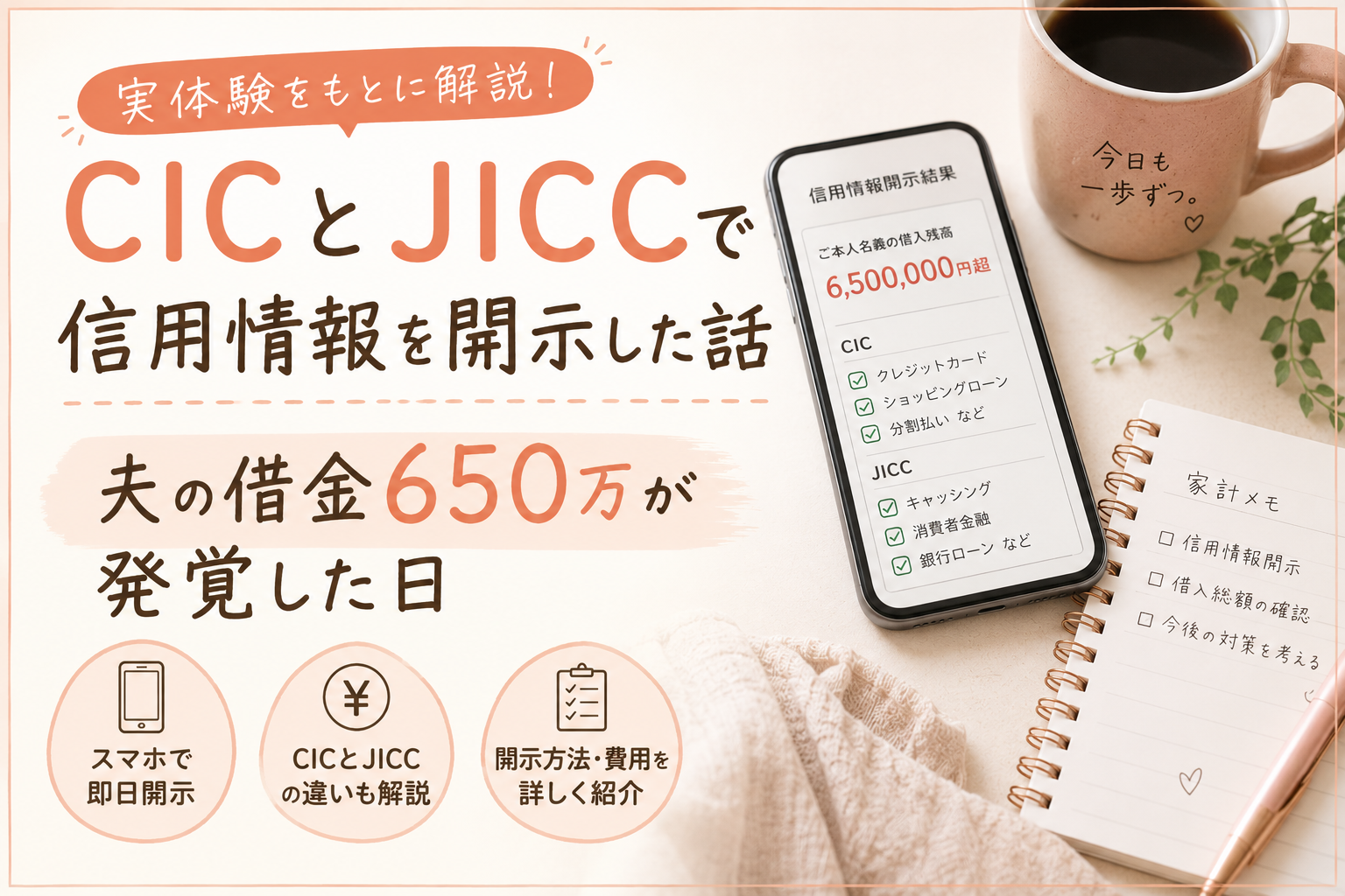CICとJICCで信用情報を開示した話｜夫の借金650万が発覚した日